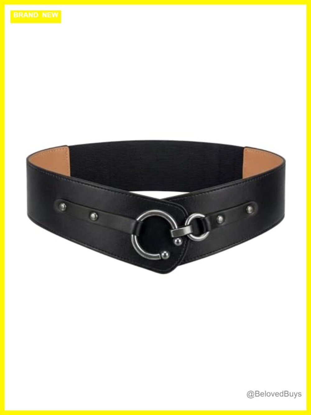 Faux Leather Cinch Belt with O-Ring Hook
